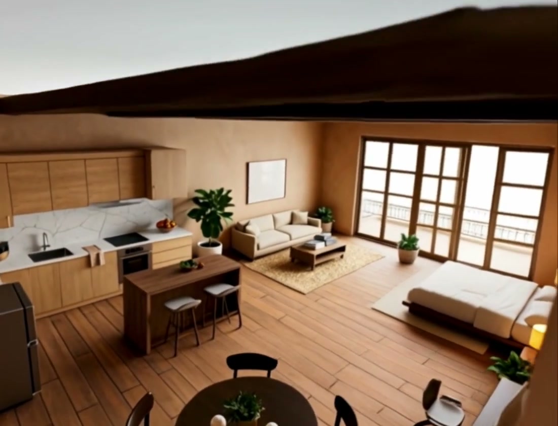 Virtual staging and listing walkthroughs use case for Echo world models