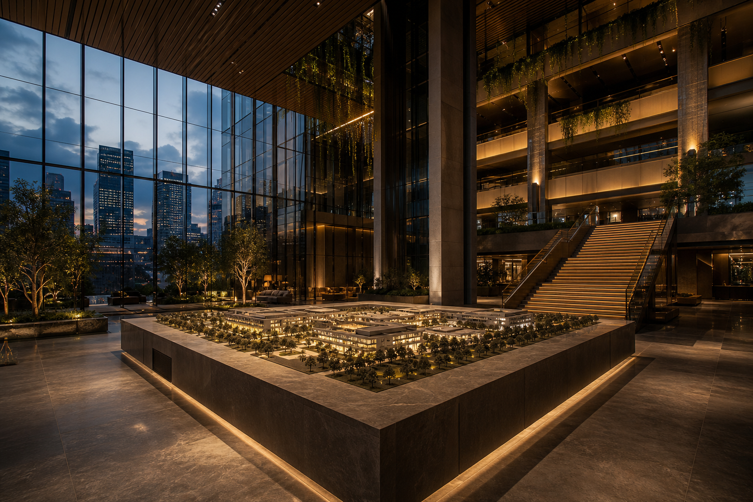 Echo-generated architectural environment for an enterprise digital-twin workflow